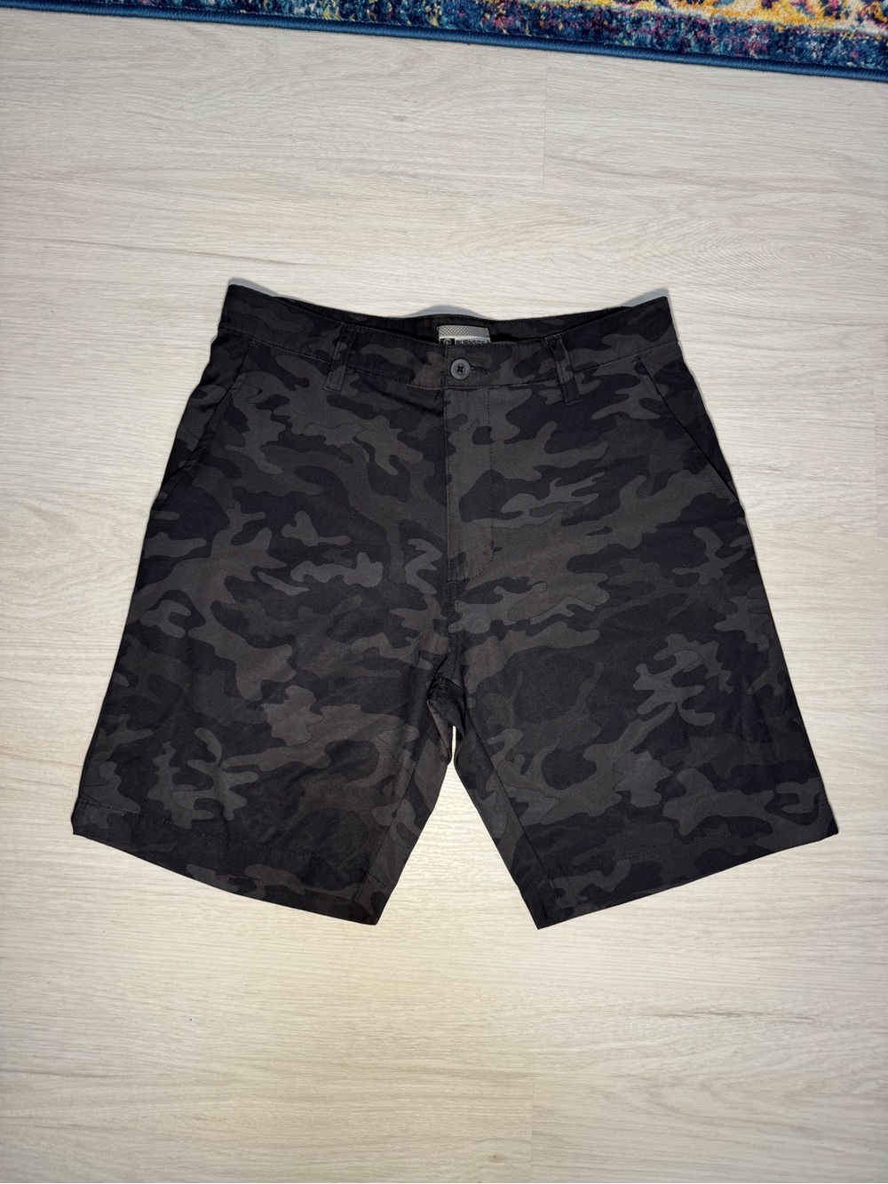 burnside Black & Gray Camo Athletic Shorts